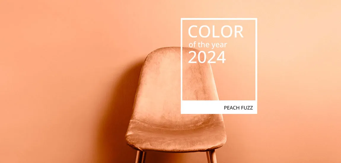 Pantones Farbe des Jahres 2024 - &quot;Peach Fuzz&quot;