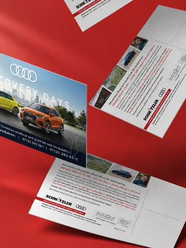 Anlegen & Gestalten von Marketingmailings für ein Autohaus aus Hilden.