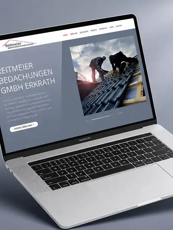 Erstellen einer informativen Webseite für einen Dachdeckerbetrieb aus Erkrath.