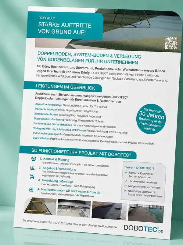 Handouts & Flyer im B2B Bereich eines Handwerksbetriebs aus Erkrath.