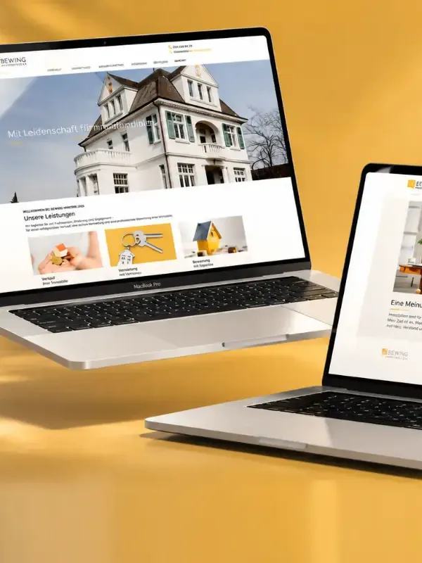 Homepage-Überarbeitung für eine Immobilien-Beratung aus Hilden.