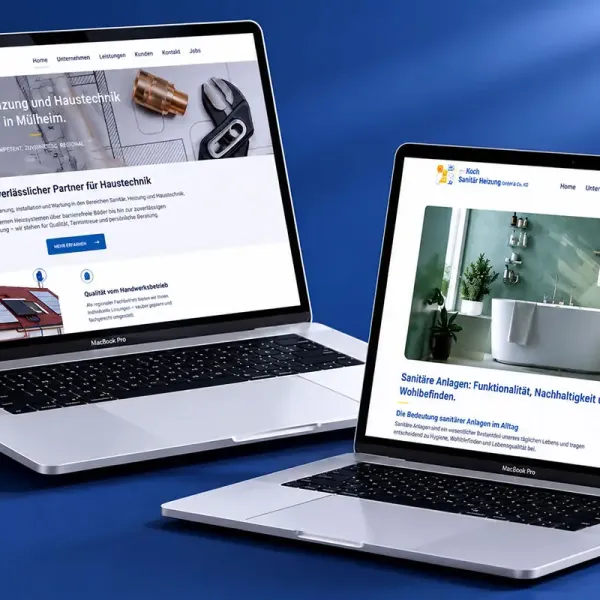 Internetseite und WebHosting für einen SHK-Betrieb aus Mülheim an der Ruhr.