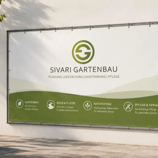 Logo und Außendarstellung für ein Gartenbauunternehmen aus Langenfeld.